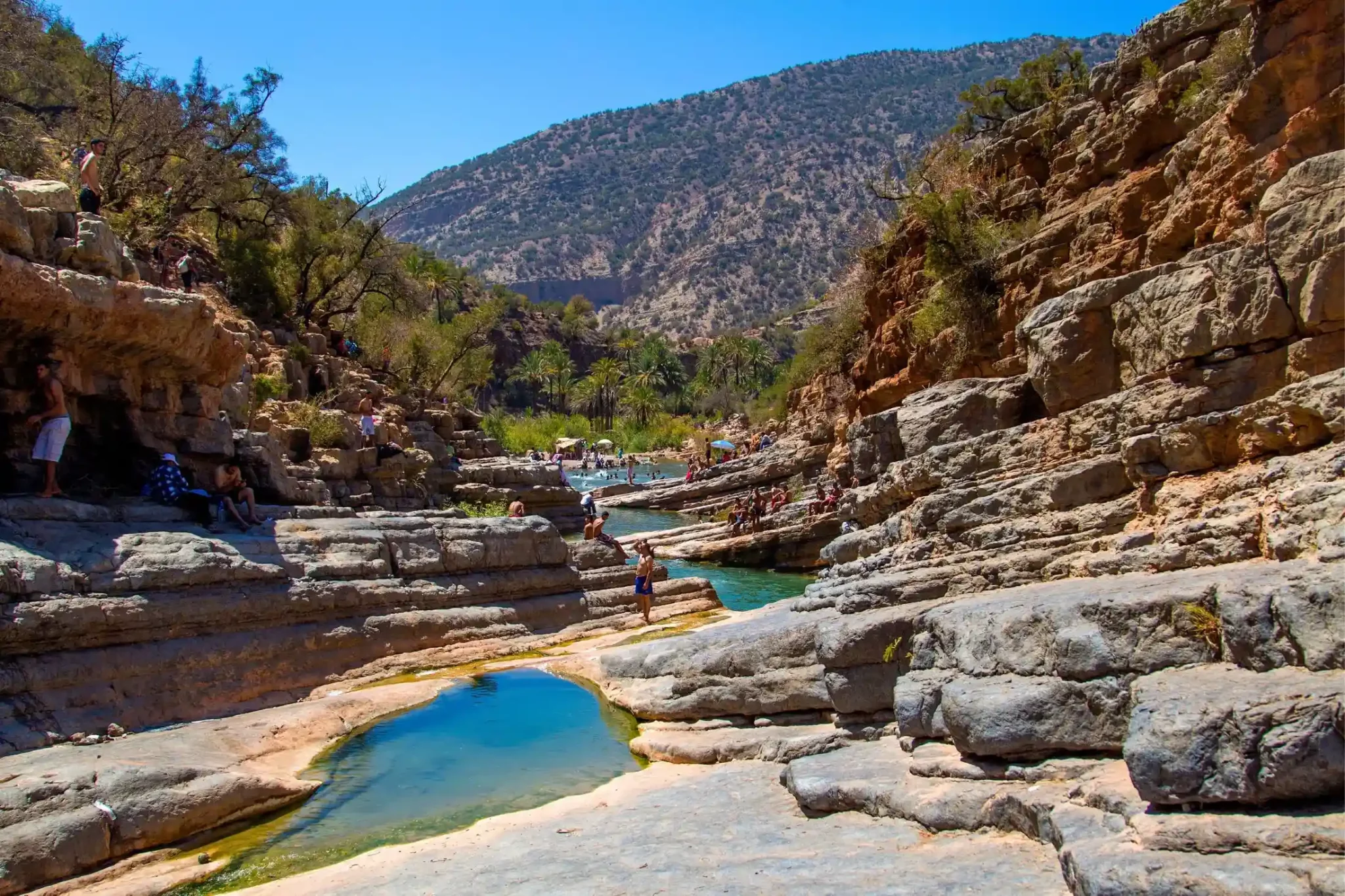 Natural rock pools of Paradise Valley, Morocco