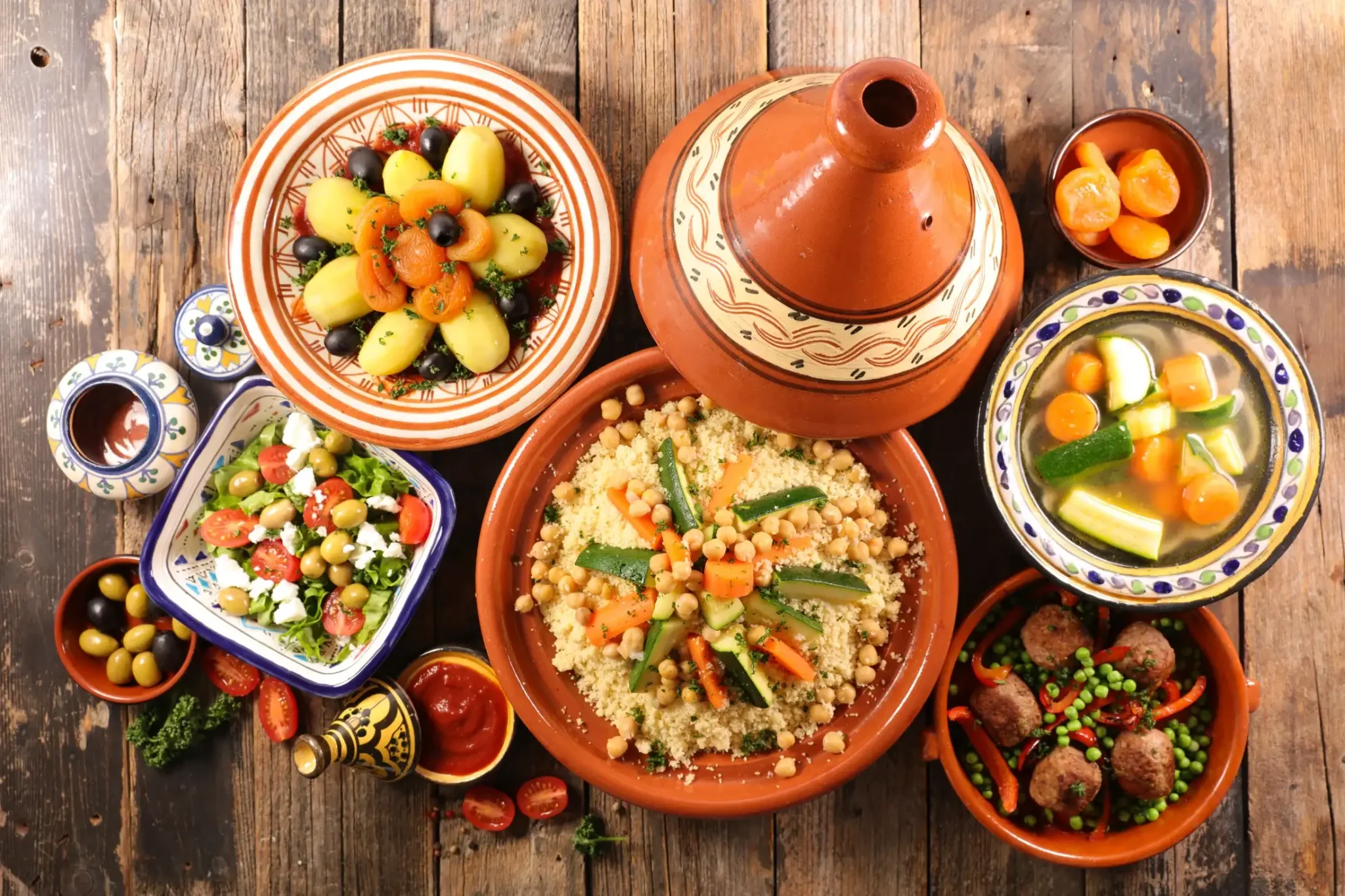 Moroccan Cuisine, Couscous, Tagine, Salads