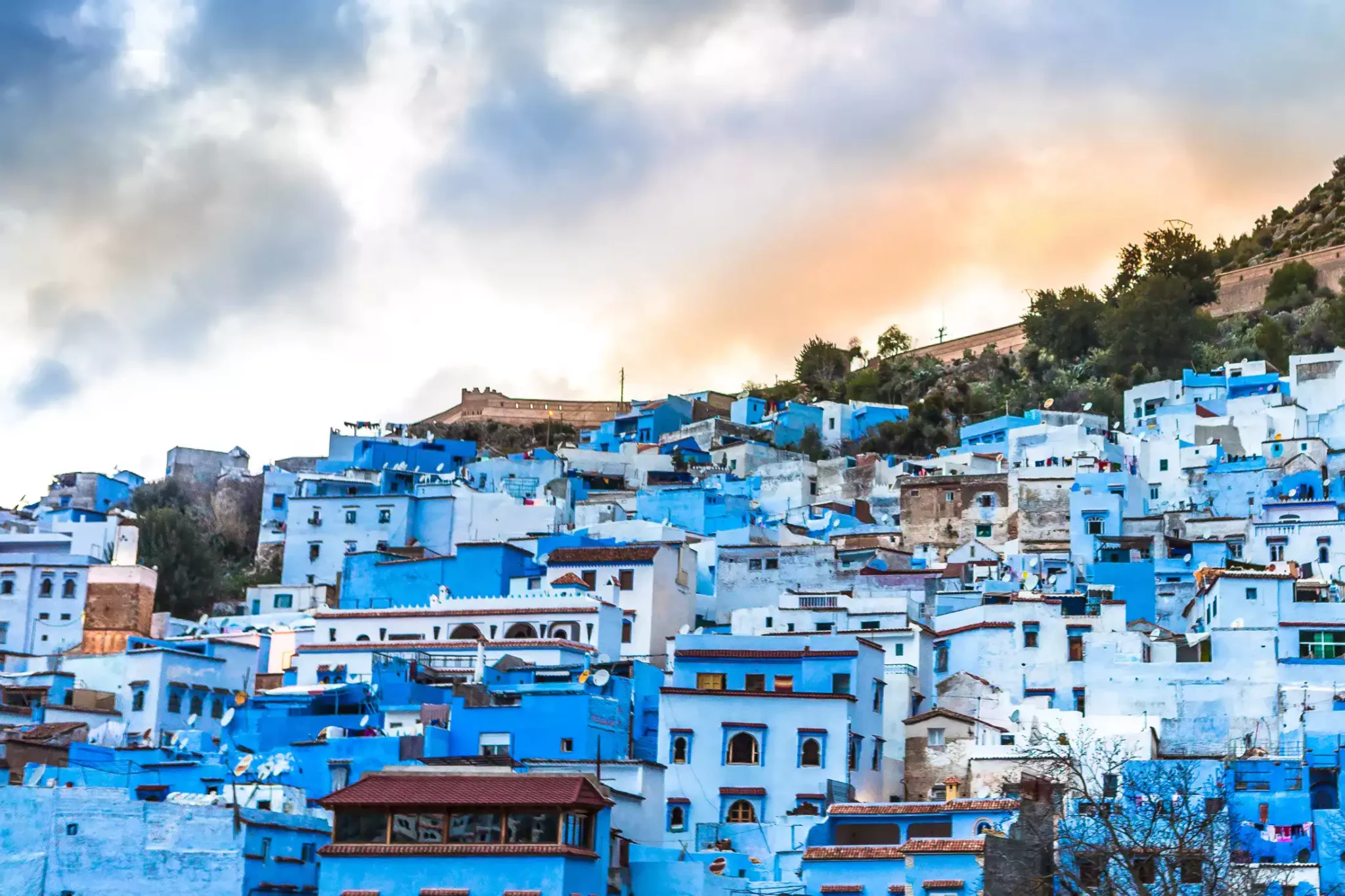 Chefchaouen, blue town in Morocco.