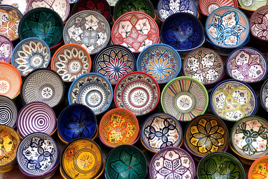 A colorful ceramic bowls, Morocco