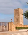 Hassan Tower in Rabat, Morocco, during a bright day